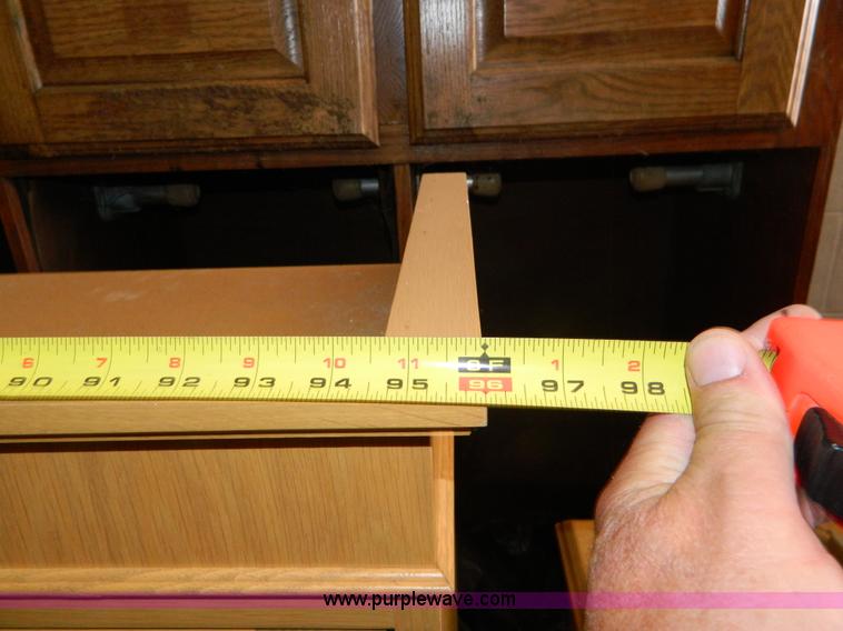 image for item AZ9205 Blonde wood display cabinet