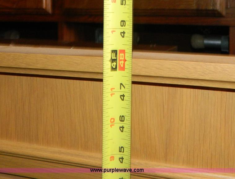 image for item AZ9205 Blonde wood display cabinet