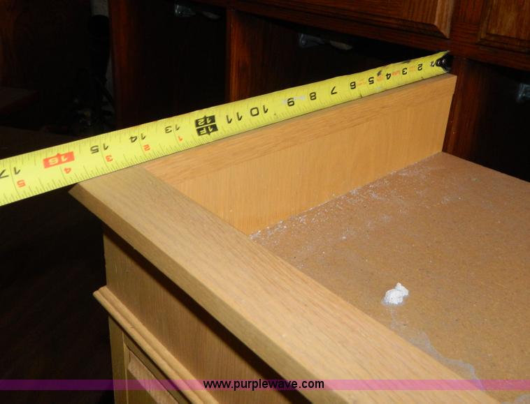 image for item AZ9205 Blonde wood display cabinet