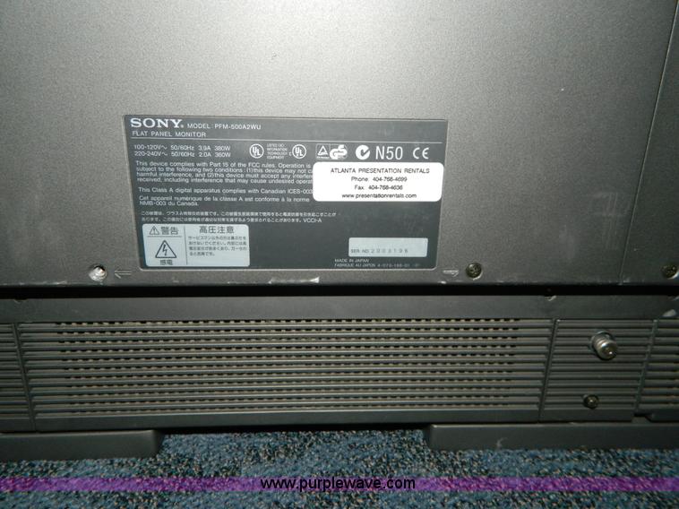 image for item AZ9233 Sony PFM500A2WU 44" flat panel monitor