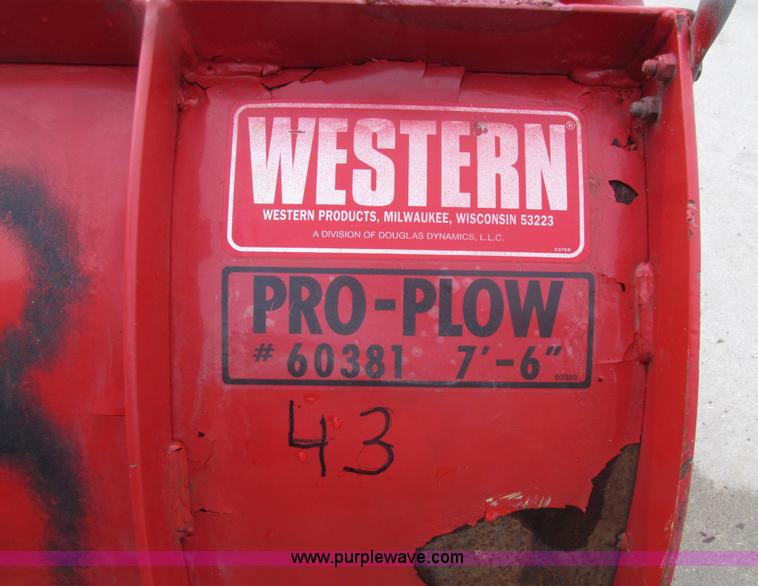 image for item E4580 Western Pro-Plow snow plow