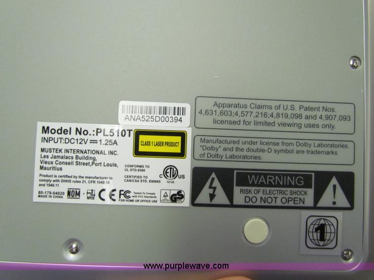 image for item G4219 Mustek PL510T portable DVD player