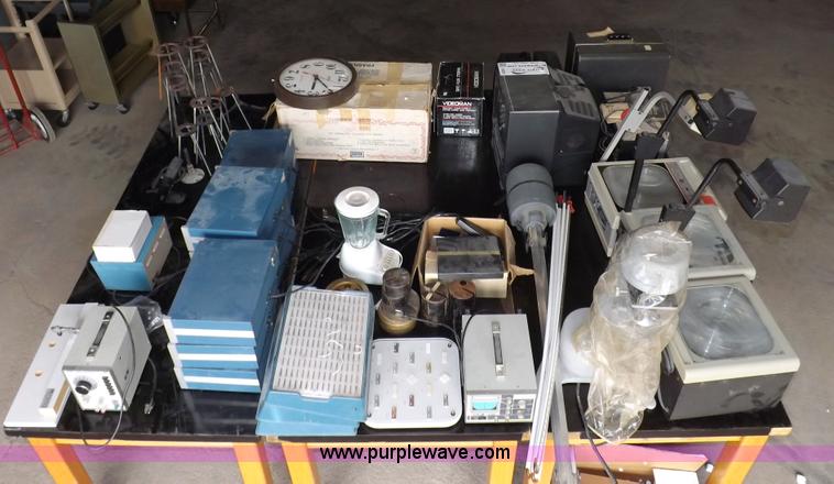 image for item I8357 Assorted science, audio visual, electrical testing equipment