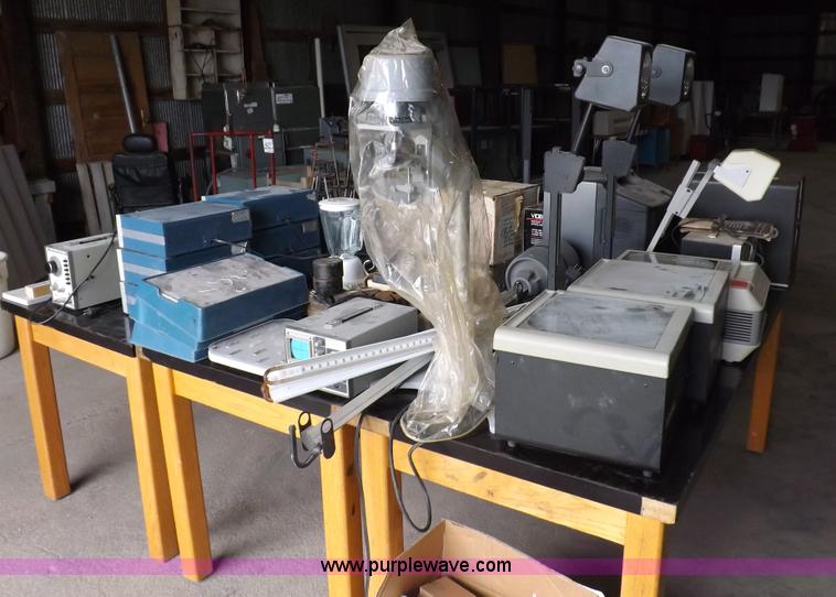 image for item I8357 Assorted science, audio visual, electrical testing equipment