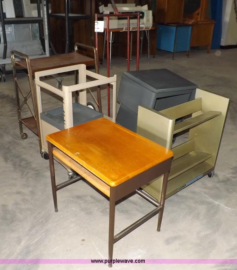 image for item I8361 Assorted office carts and dollies