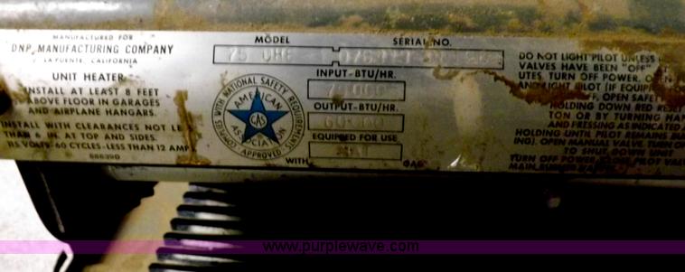 image for item I8364 DNP 75-UHE-1 ceiling mount heating unit