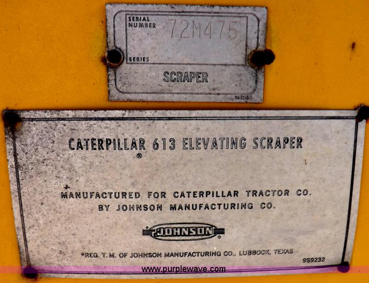 image for item I8491 1971 Caterpillar 613 elevating scraper