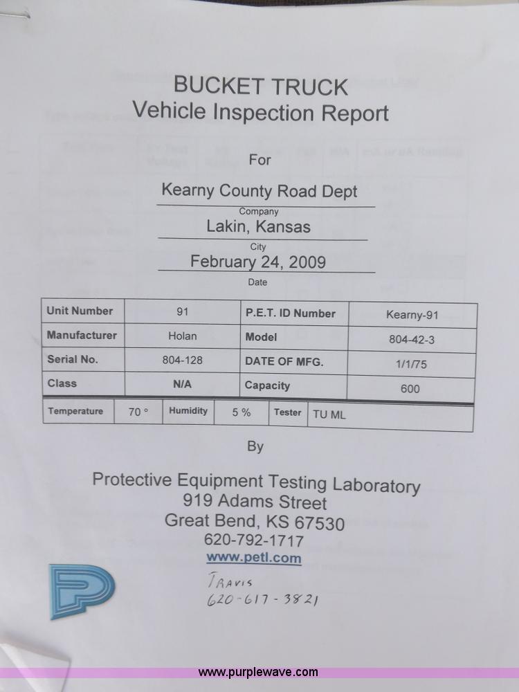 image for item I8492 1975 Ford F750E bucket truck