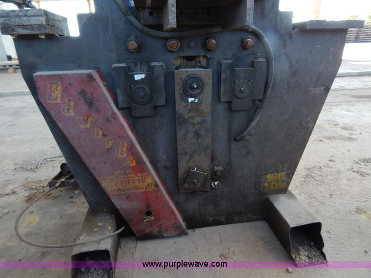 image for item AA9547 Edwards 100 ton iron worker