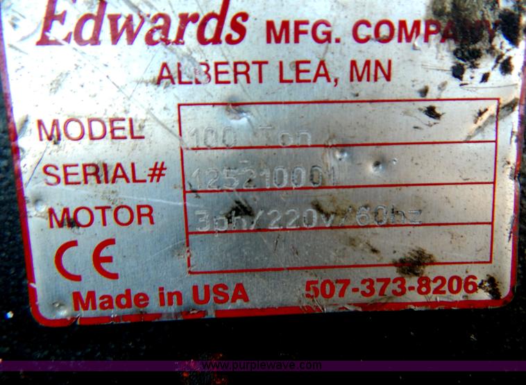 image for item AA9547 Edwards 100 ton iron worker