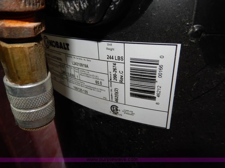 Kobalt 221565 60 gallon air compressor in Broken Arrow, OK Item