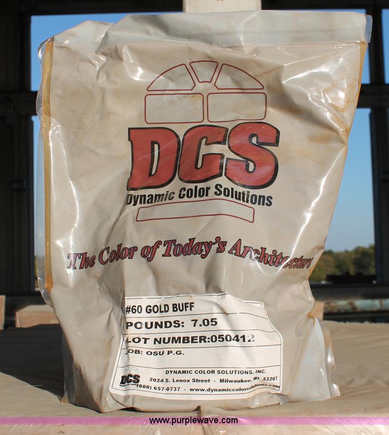 image for item AU9734 (8) pallets of Dynamic Color Solution #60 Gold Buff concrete color