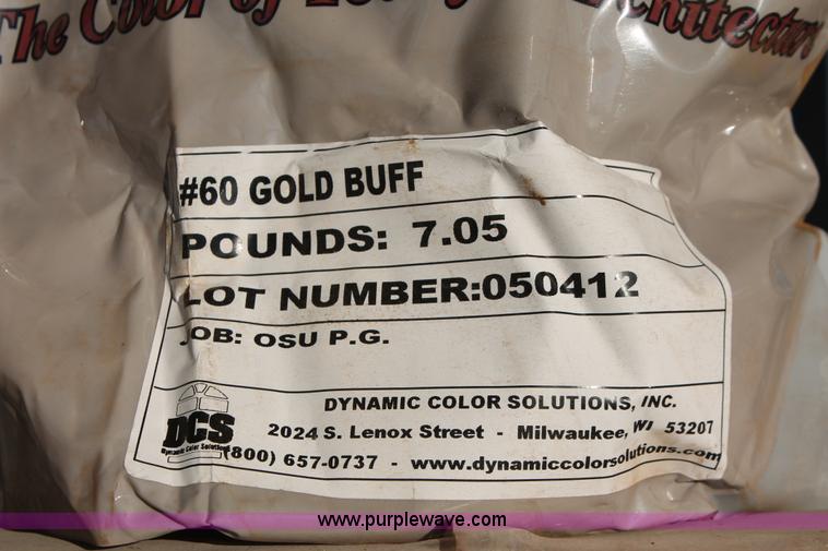 image for item AU9734 (8) pallets of Dynamic Color Solution #60 Gold Buff concrete color