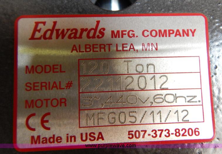 image for item B5851 Edwards 12035 120 ton iron worker
