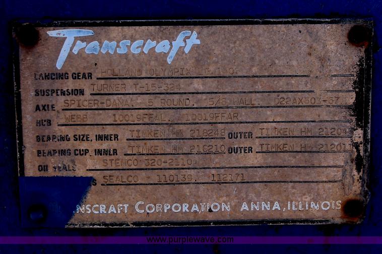 image for item H8442 1988 Transcraft TL-100K-48 flatbed spread axle trailer