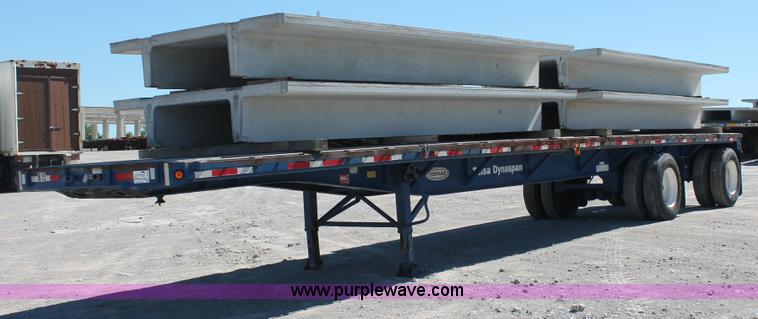 image for item H8448 1996 Fontaine flatbed spread axle float trailer