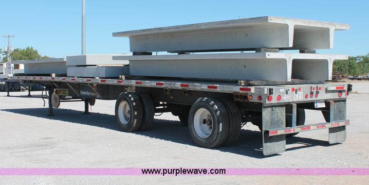 image for item H8450 2000 Utility flatbed spread axle float trailer
