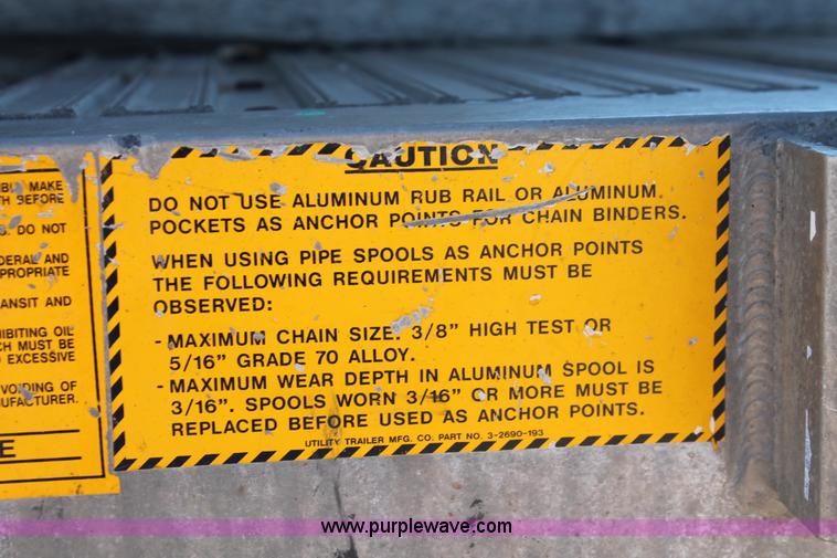 image for item H8450 2000 Utility flatbed spread axle float trailer