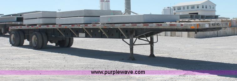 image for item H8451 1994 Transcraft Eagle WC-48X flatbed spread axle float trailer