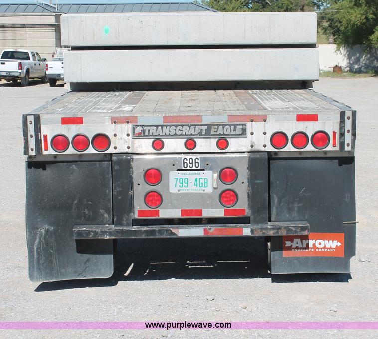 image for item H8451 1994 Transcraft Eagle WC-48X flatbed spread axle float trailer