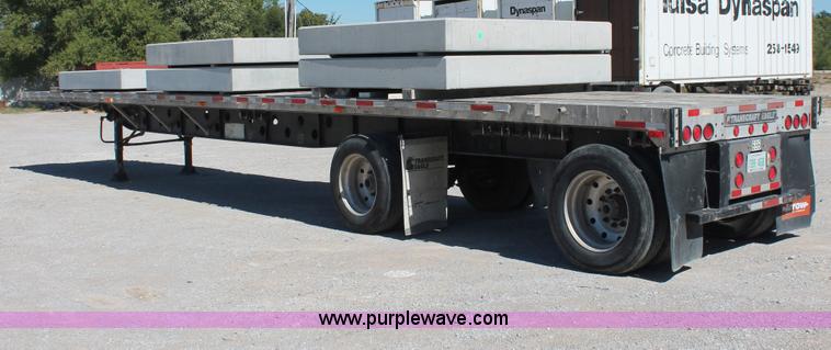 image for item H8451 1994 Transcraft Eagle WC-48X flatbed spread axle float trailer