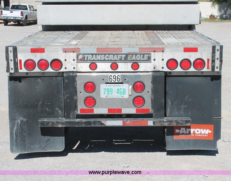 image for item H8451 1994 Transcraft Eagle WC-48X flatbed spread axle float trailer