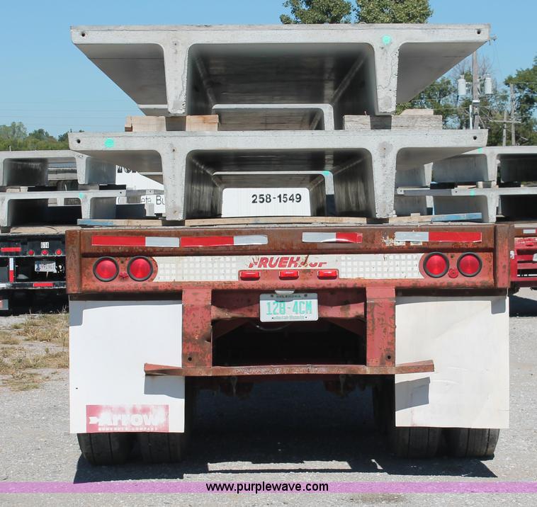 image for item H8457 1989 Fruehauf flatbed tandem axle float trailer