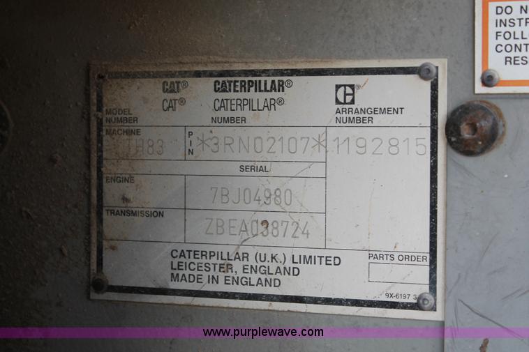 image for item I4737 1999 Caterpillar TH83 telehandler