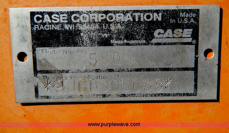 image for item I4742 2000 Case 580L backhoe