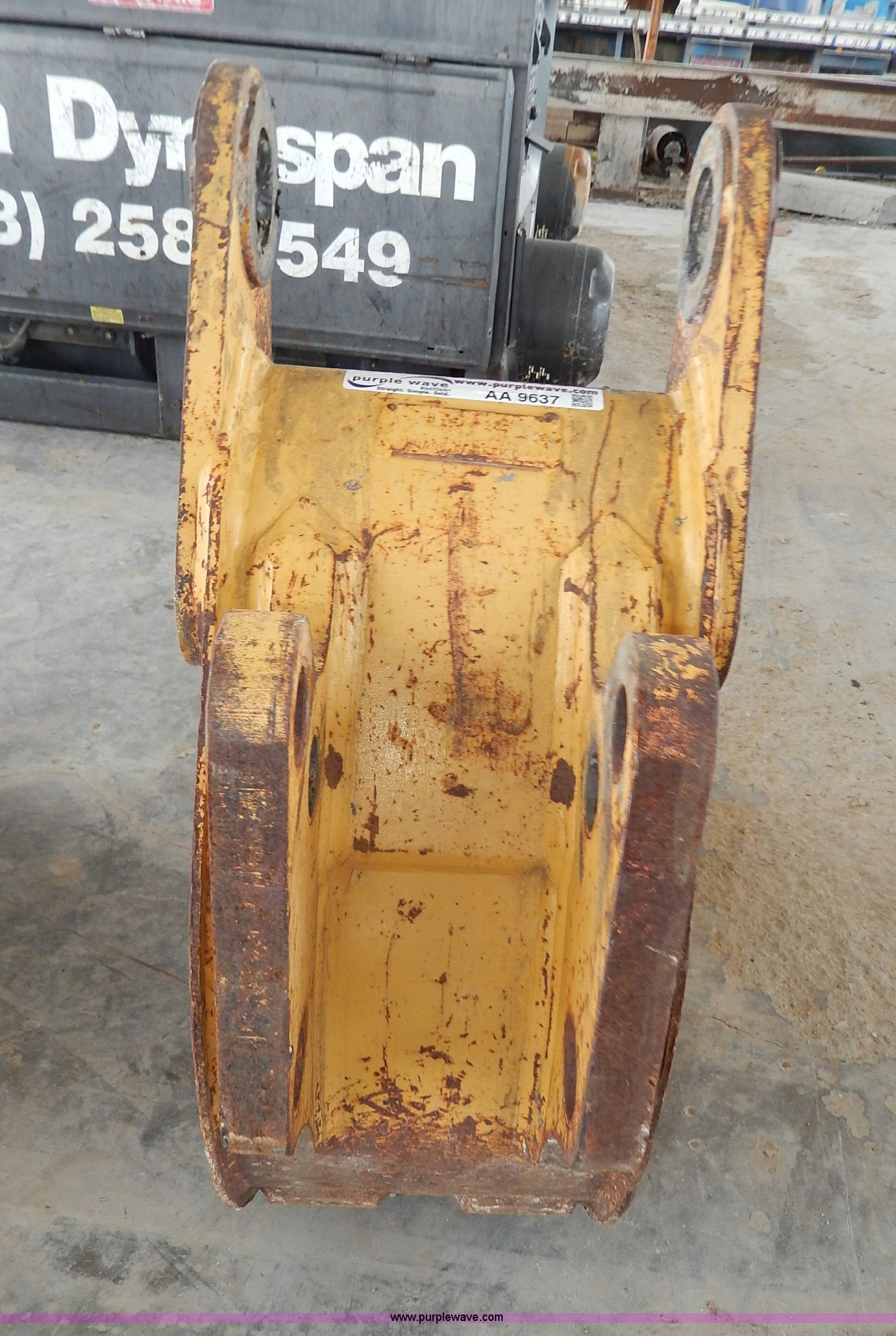 Case 580 backhoe bucket in Broken Arrow, OK Item AA9637 sold Purple