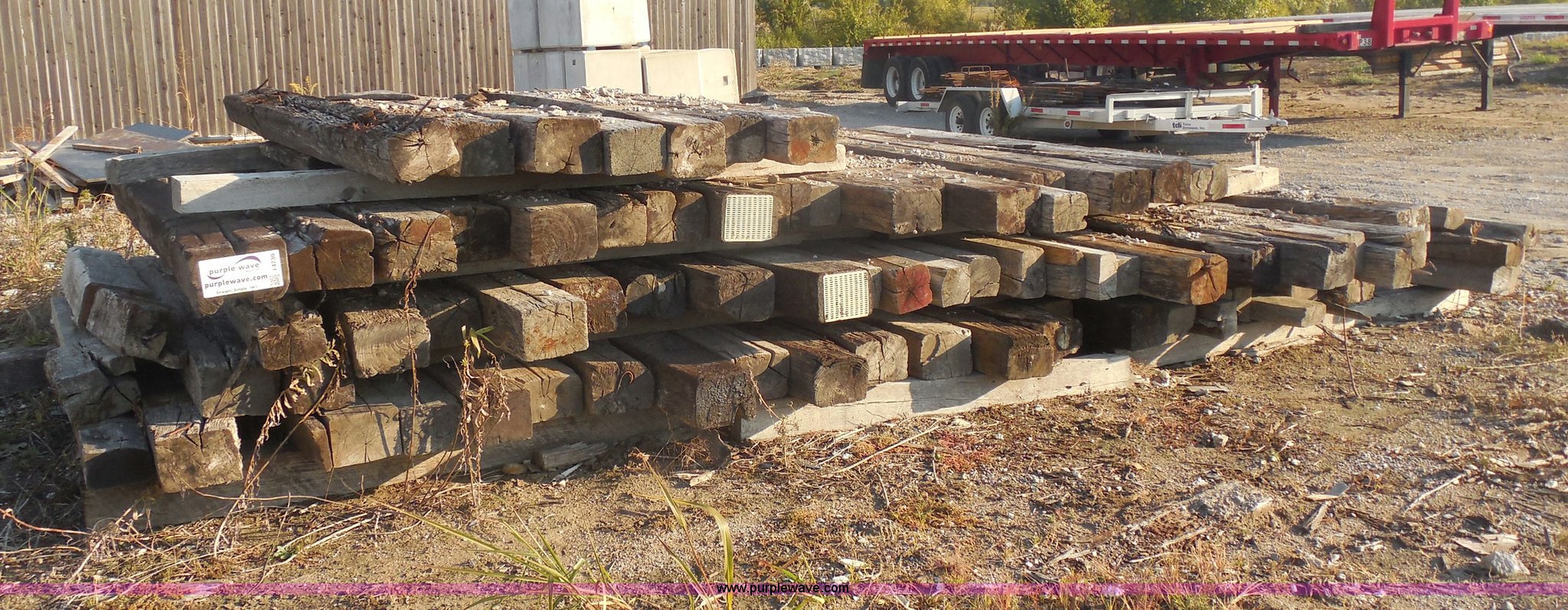 (100) wood railroad ties in Broken Arrow, OK Item I4730 sold Purple