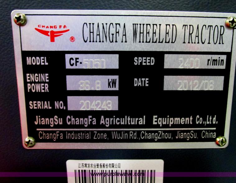 image for item AB9349 2012 Changfa 5050 MFWD tractor