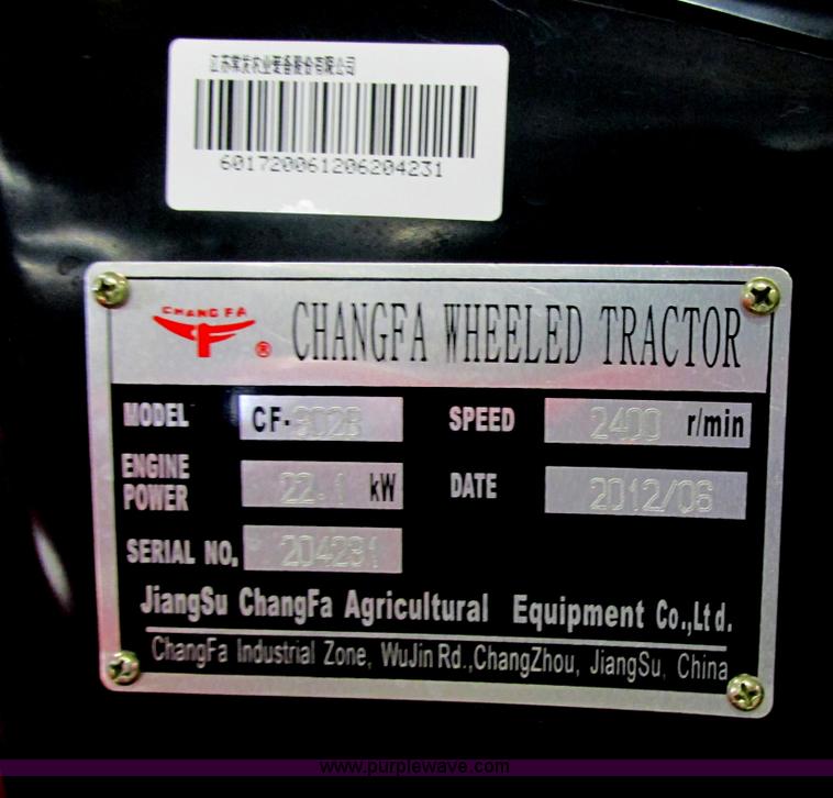 image for item AB9350 2012 Changfa 3028 MFWD tractor