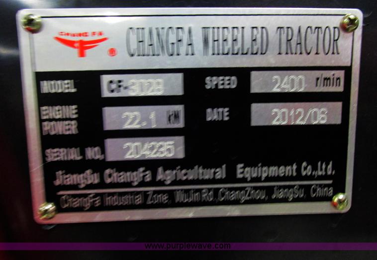 image for item AB9351 2012 Changfa 3028 MFWD tractor