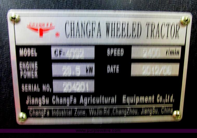 image for item AB9352 2012 Changfa 4032 MFWD tractor