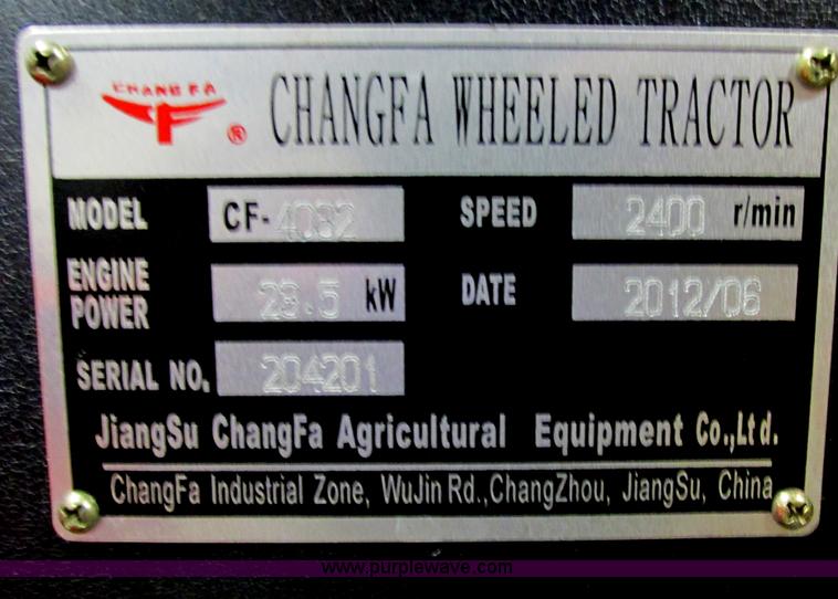 image for item AB9352 2012 Changfa 4032 MFWD tractor