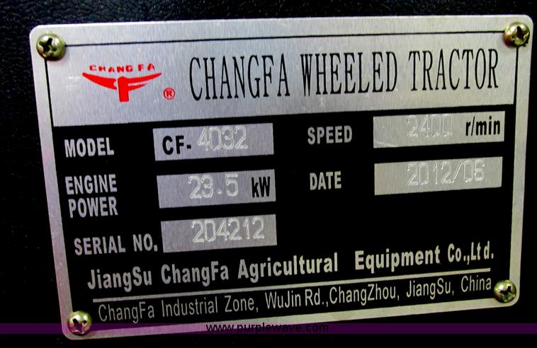 image for item AB9354 2012 Changfa 4032 MFWD tractor