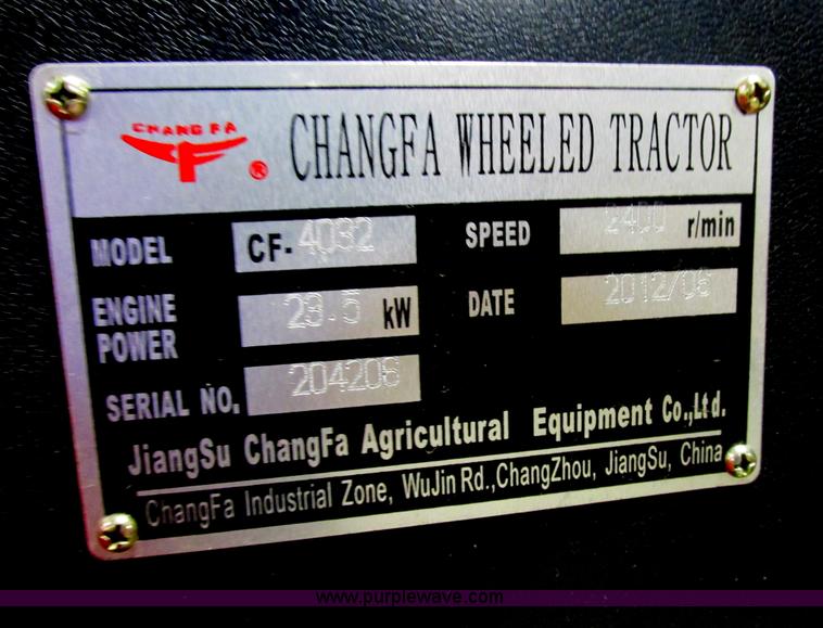 image for item AB9355 2012 Changfa 4032 MFWD tractor