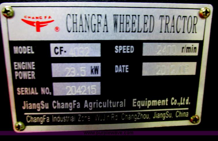 image for item AB9356 2012 Changfa 4032 MFWD tractor