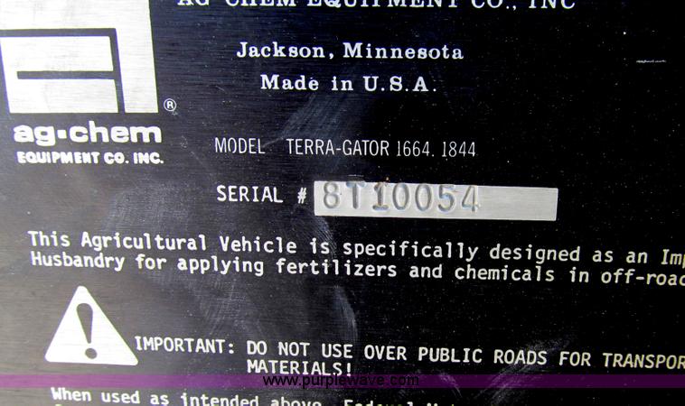 image for item G2134 1994 Ag-Chem TerraGator 1844 dry fertilizer spreader truck