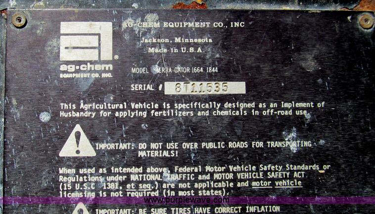 image for item G2139 1995 Ag-Chem TerraGator 1844 self-propelled sprayer