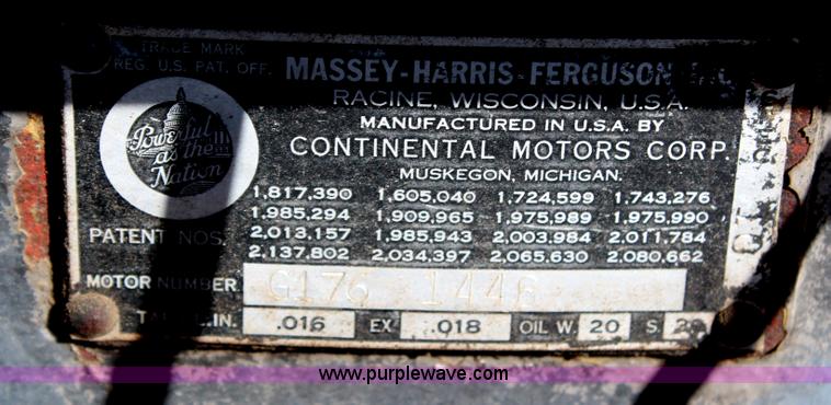 image for item H6814 1958 Massey-Ferguson 65 tractor