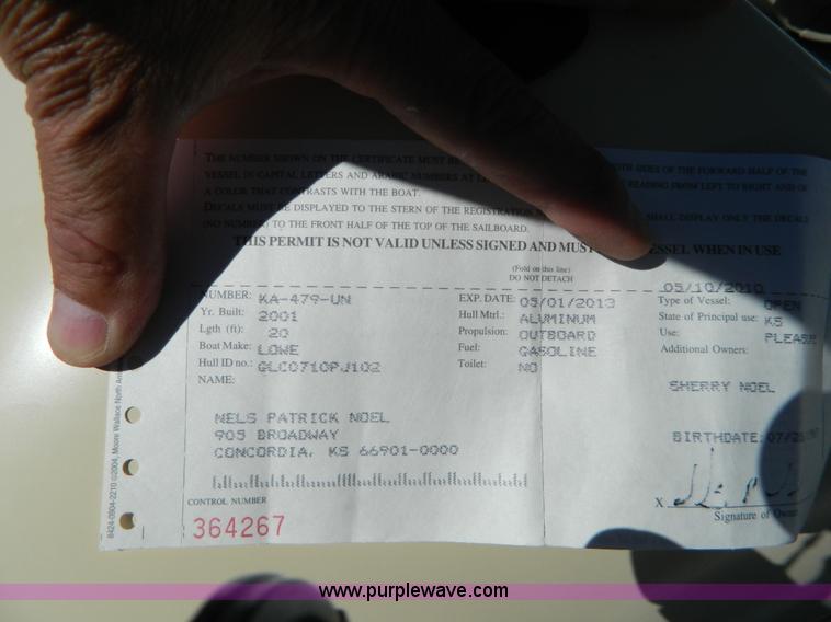 image for item D6041 2002 Lowe Suncruiser Trinidad 204 20' pontoon boat