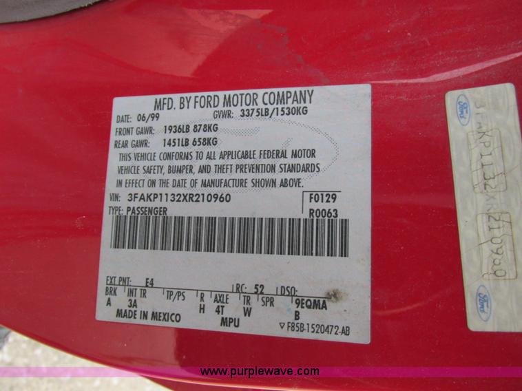 image for item F5315 1999 Ford Escort ZX2