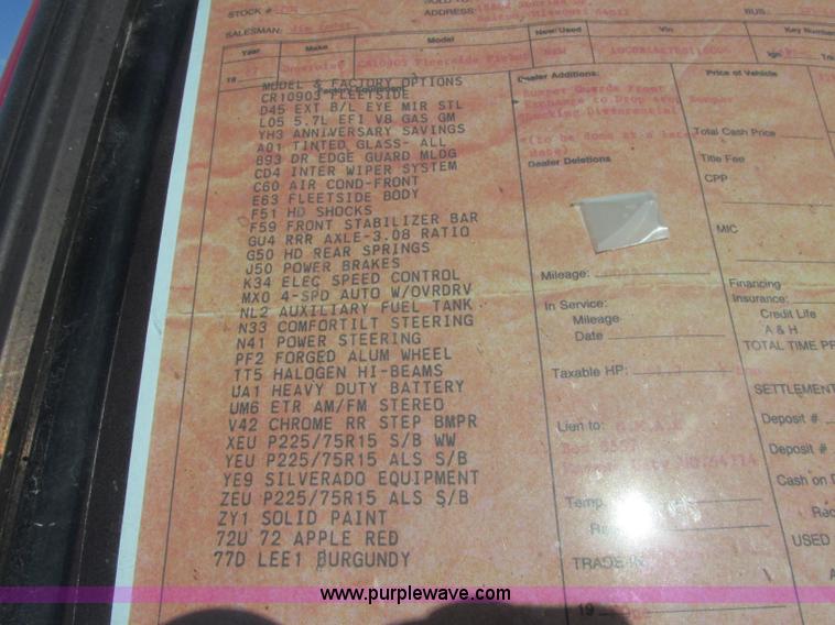 image for item F5320 1987 Chevrolet Silverado C10 pickup truck