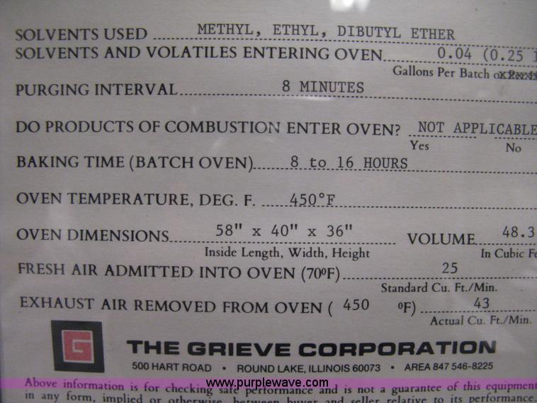 image for item H4498 Grieve AG500 composite curing oven