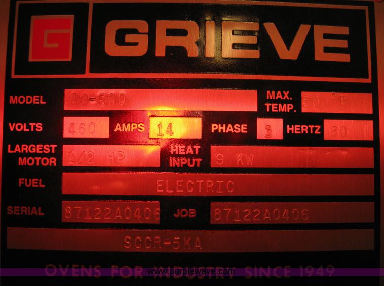 image for item H4498 Grieve AG500 composite curing oven