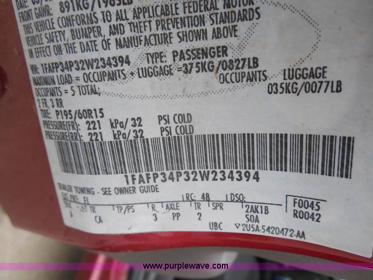 image for item I1265 2003 Ford Focus