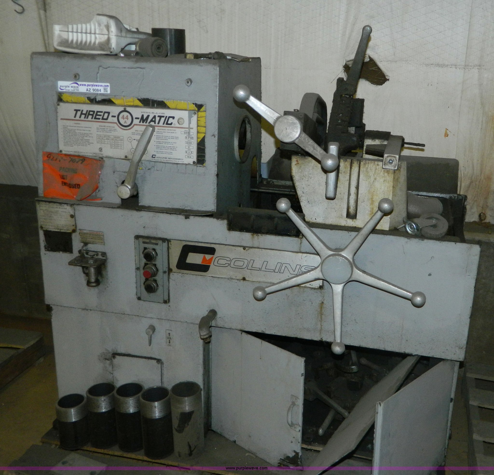 Collins Thread-O-Matic pipe threading 