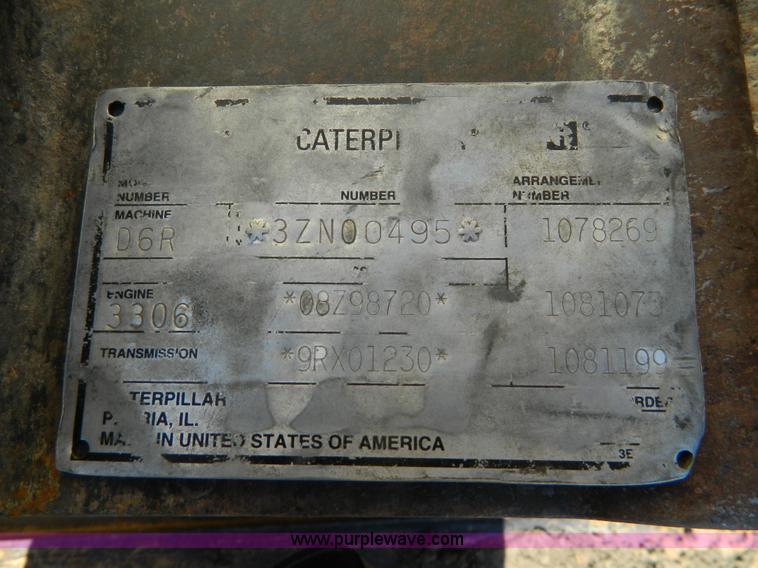 image for item D6038 1997 Caterpillar D6R dozer